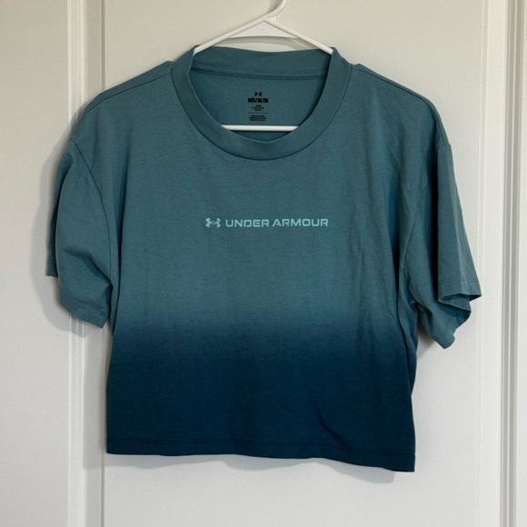 Under Armour Teal Ombre Crop Top - Picture 1 of 5
